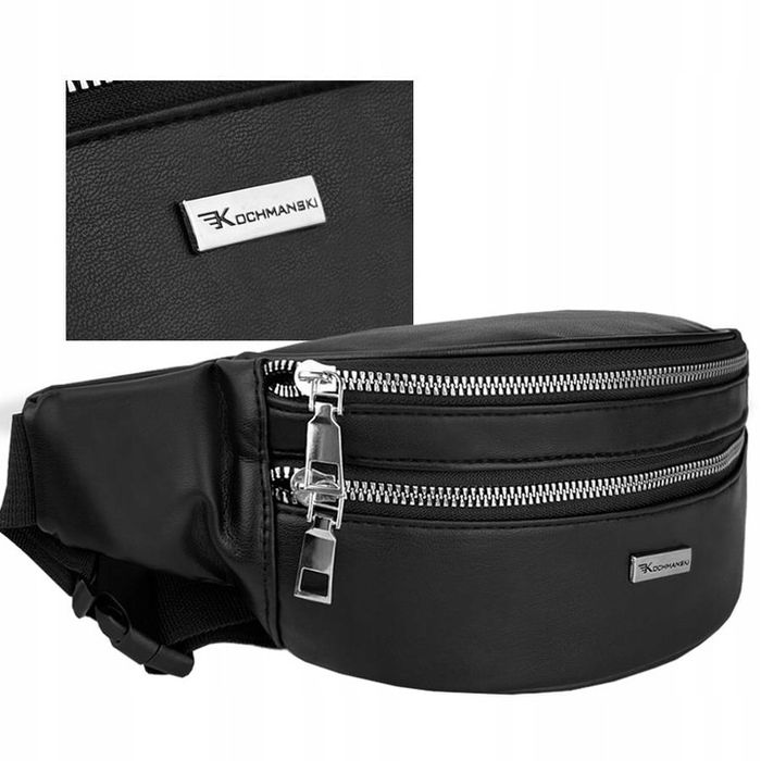 Kochmanski Nerka Damska Na Pas Lub Saszetka Na Ramię Czarna