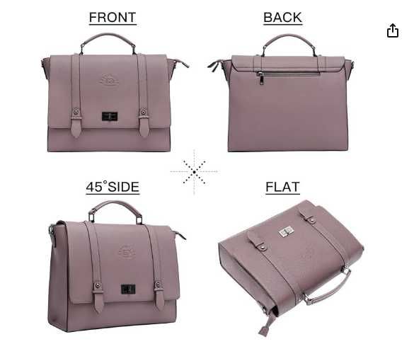 Жіночий Портфель для Ноутбука EaseGave Vintage Purple Saffiano