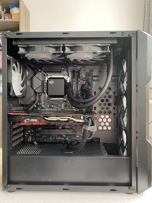 Komputer 5600x, 570x tuf, RAM 32gb 4000mhz 18cl, chłodzenie wodne