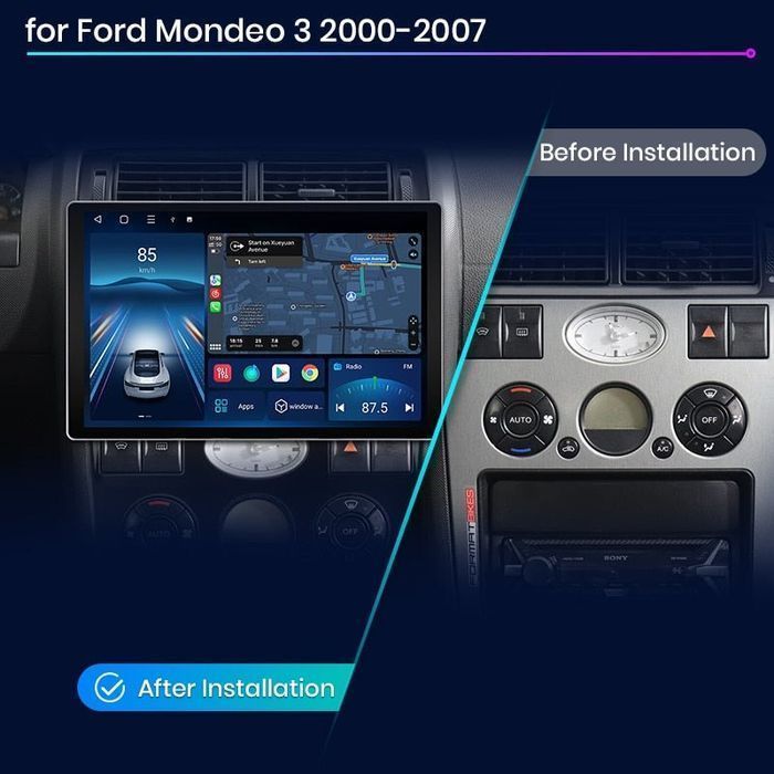 Radio nawigacja Ford Mondeo 3 2000 - 2007 Android Auto CarPlay 2GB