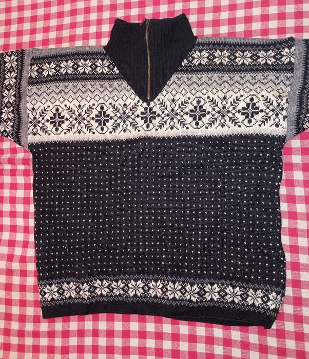 Sweter norweski męskie 100% wełna Norwool XL