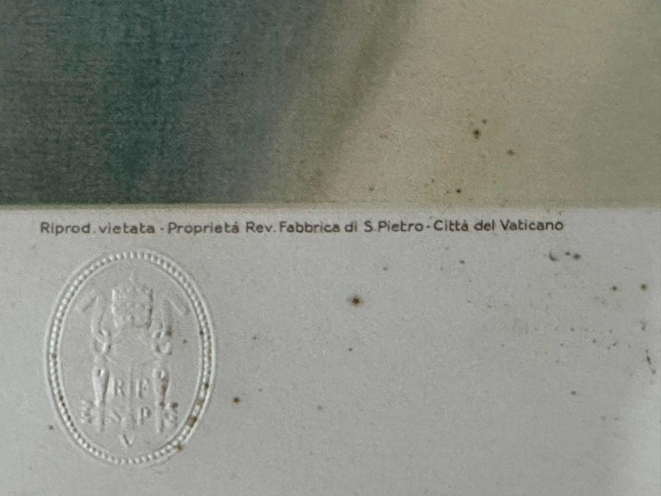 Quadro do Papa Piu XII Certificado Loja Vaticano