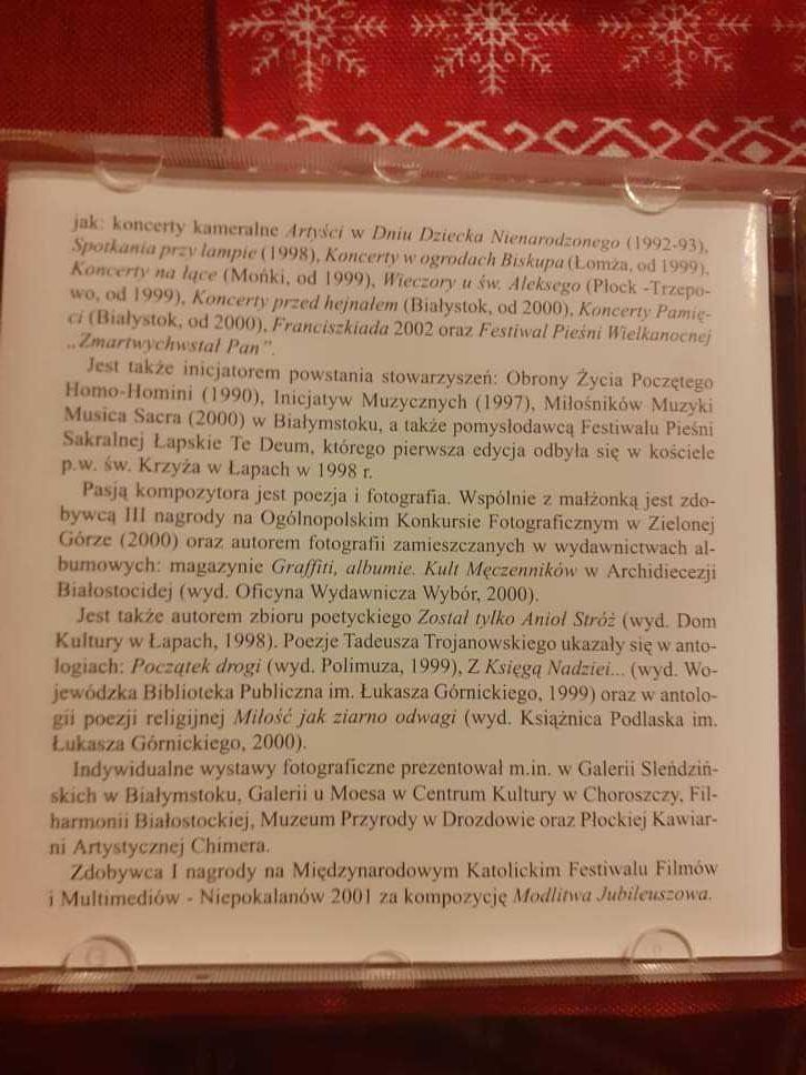 płyta cd Kolędy Tadeusz Trojanowski