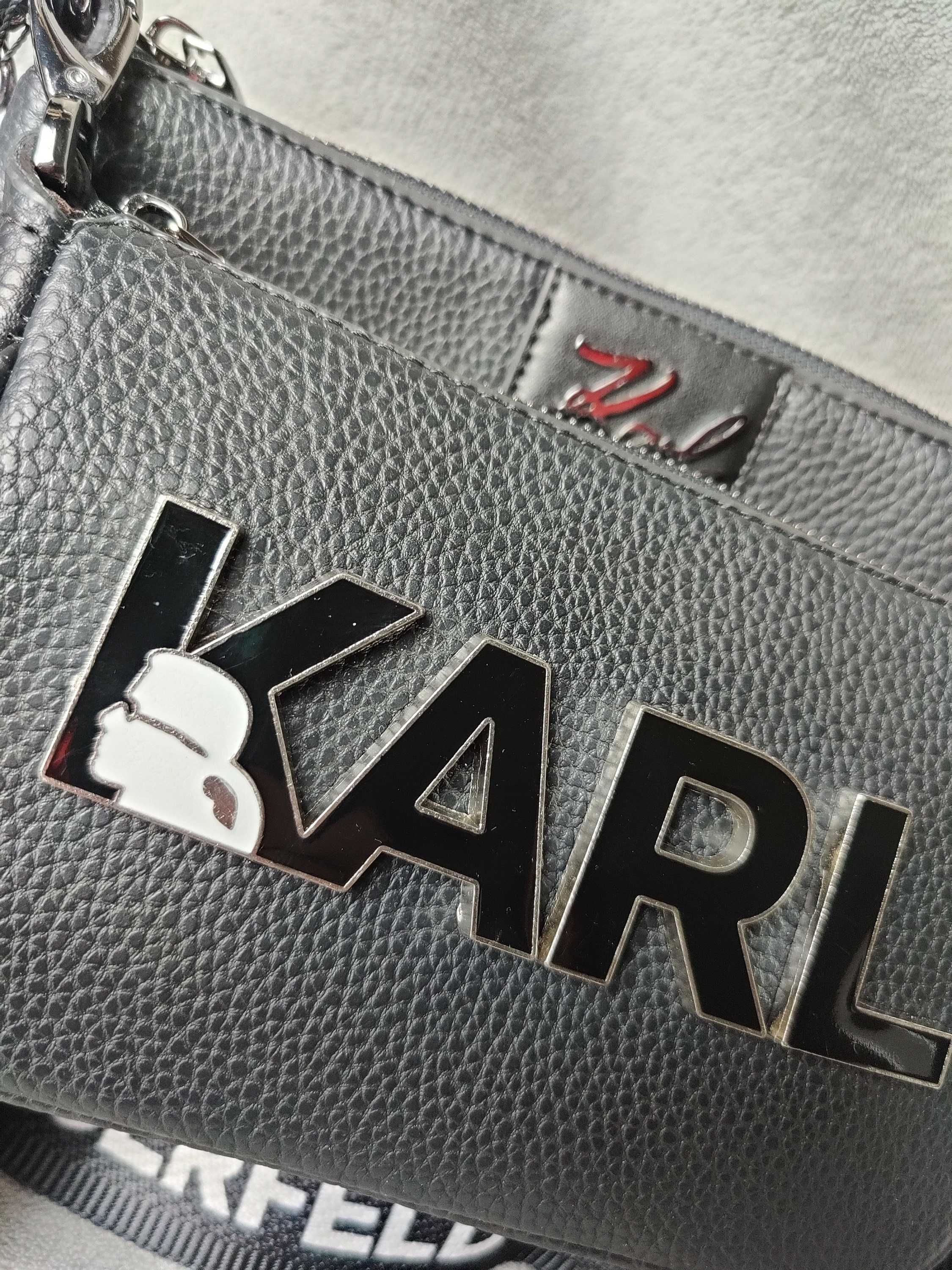 Torebka damska Karl 3w1 torebki duży napis torba Premium