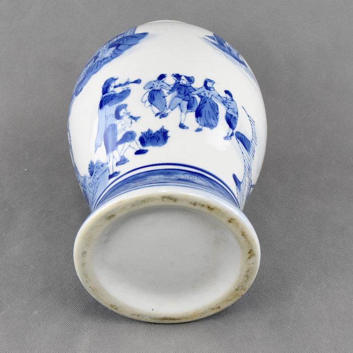 Jarra / Jarrão em porcelana, decoração de porto europeu a Azul e Branc