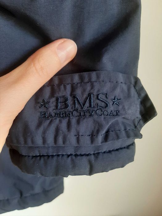 Ciepły zimowy płaszcz chłopięcy z kapturem  BMS 110