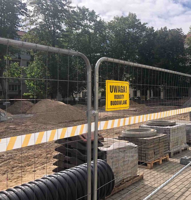 Panel ogrodzenie budowlane eventowy ażurowe 3,5m x 2m zaokrąglone