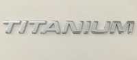 Nowy emblemat TITANIUM znaczek metal przyklejany srebrny | czarny