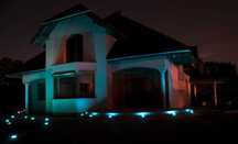 Lampa najzadowa świecąca kostka brukowa led RGB ledy oświetlenie