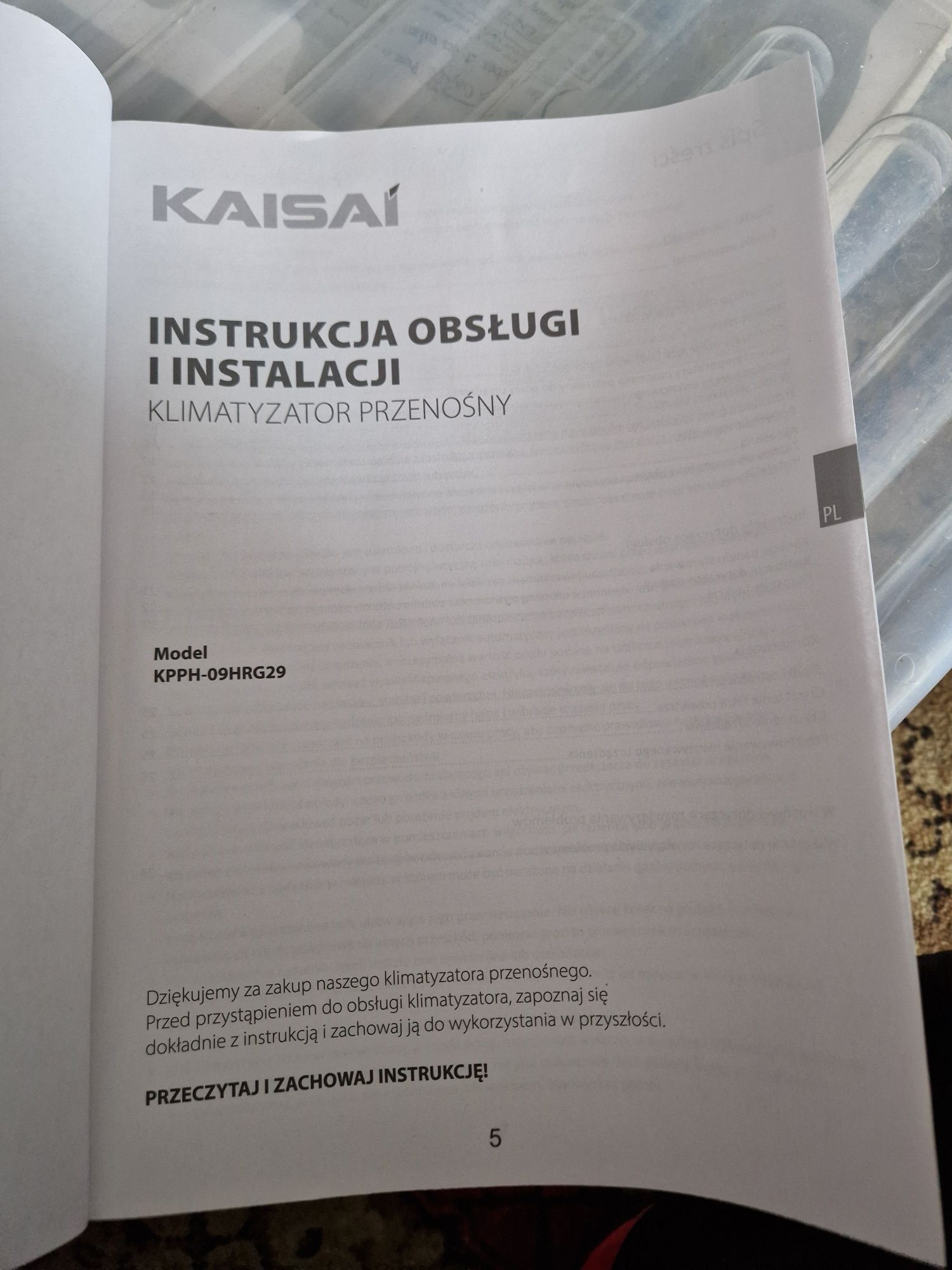 Klimatyzator przenośny KAISAI