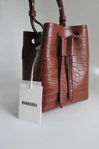 Nanushka Nowa brazowa torba mini vegan leather