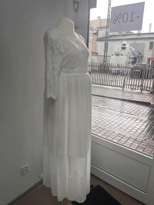 Biała sukienka ciążowa roz. L