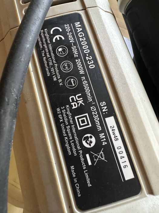 Szlifierka kątowa MacAllister 2000W