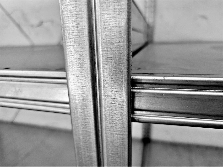 Regał Metalowy 82x200x381cm. Ocynkowany Półkowy Magazyn Garaż Piwnica