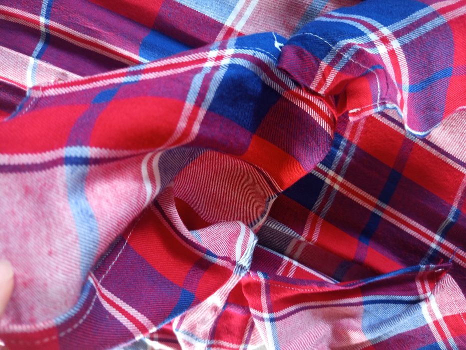 Koszula damska flanelowa w kratę czerwona