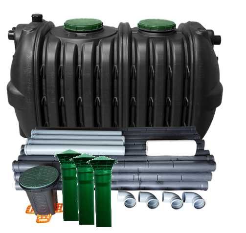 Dwukomorowa Oczyszczalnia 3000L AB Z Filtrem 48 Mb 4 - 6 Osób