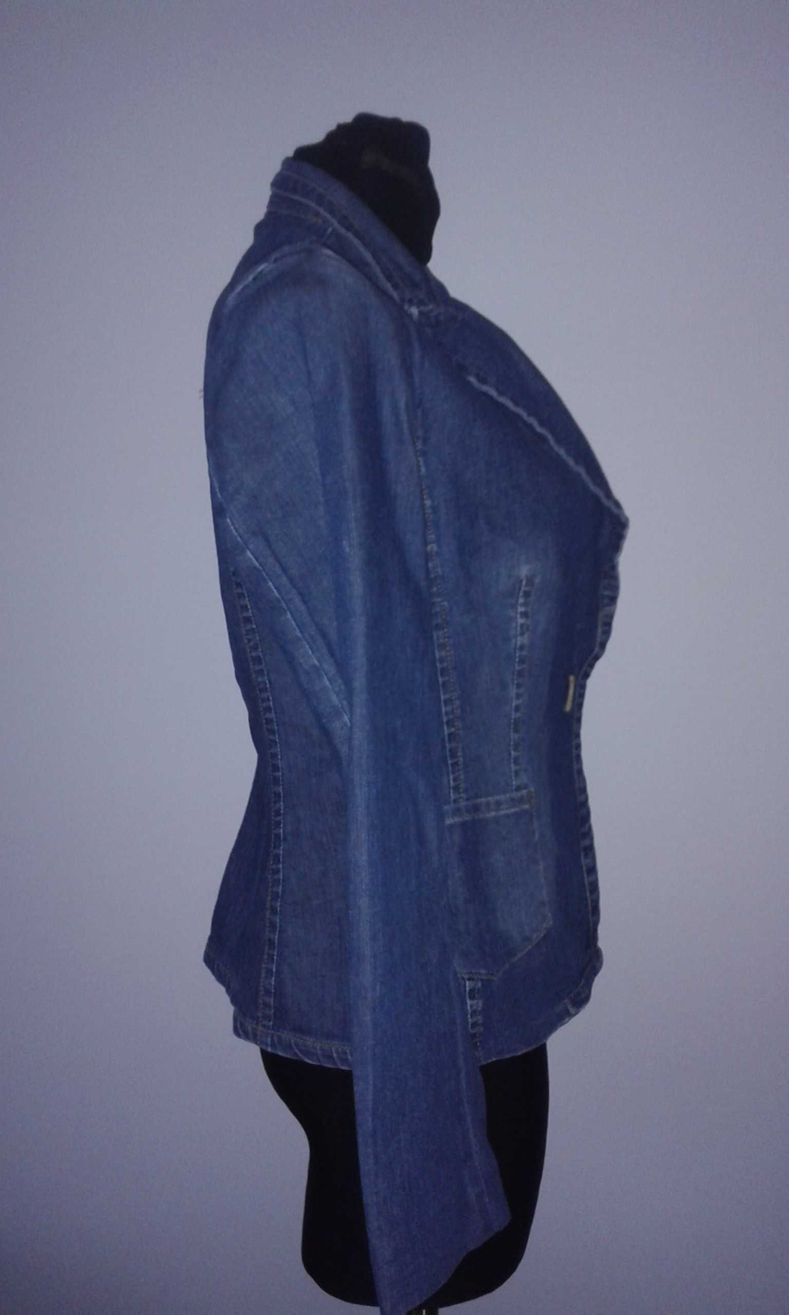 S M 38/40 Kurtka jeans katana żakiet damski wiosenna dżinsowa