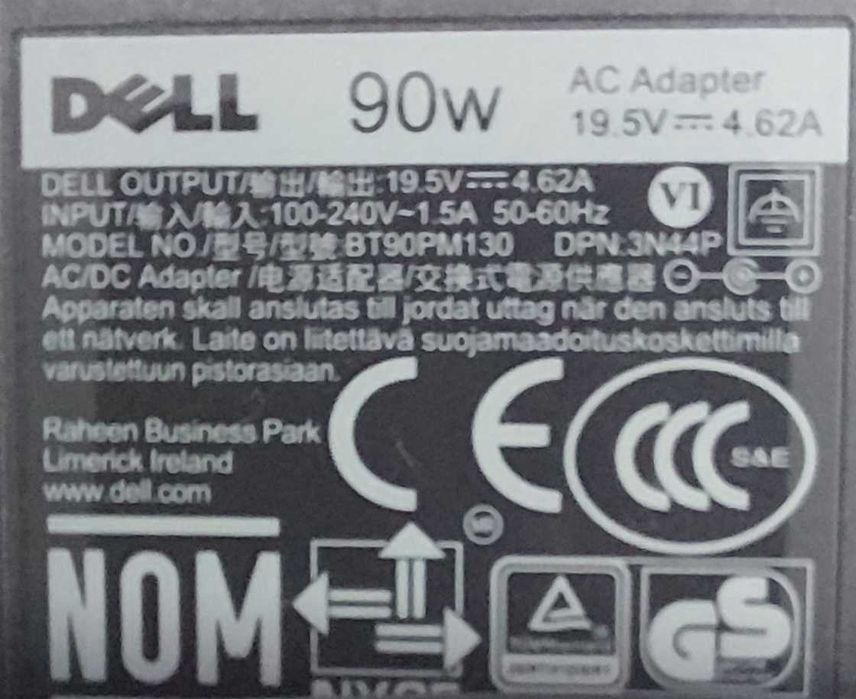 DELL LATITUDE E7450 - Carregador 90W - 19,5V - 4,62A