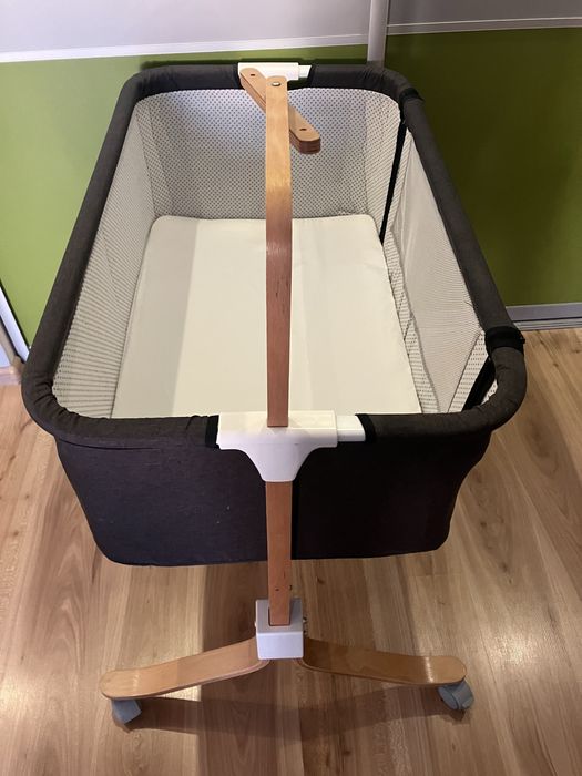 Drewniana kołyska, łóżeczko, dostawka do łóżka