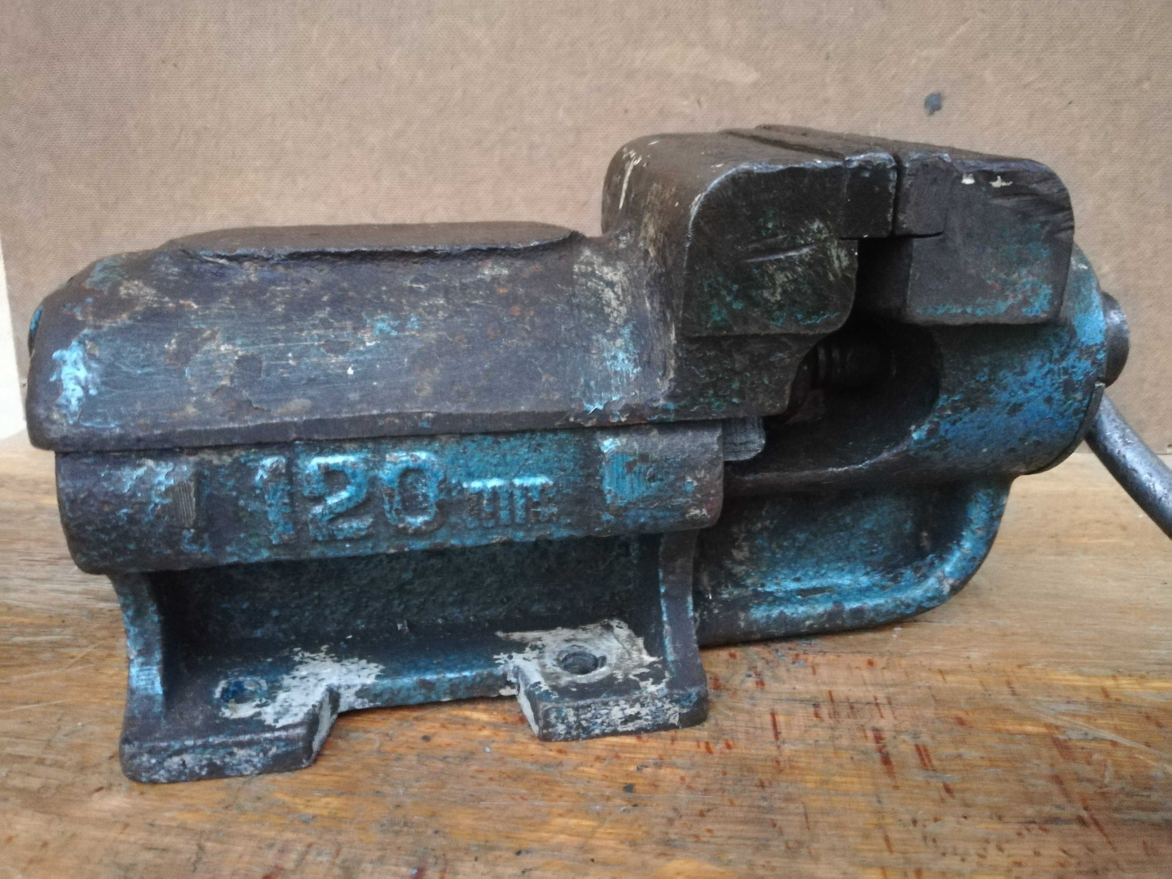 Imadło 120 mm niemieckie DDR ślusarskie warsztatowe 22 kg