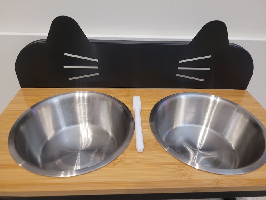 Miski na stojaku dla psa Miska dla psa zestaw 2x 0,7L