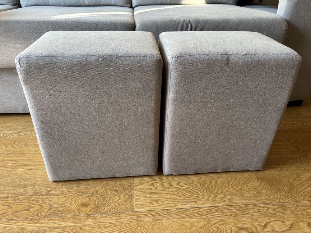 Sofá cinza com chaise longue