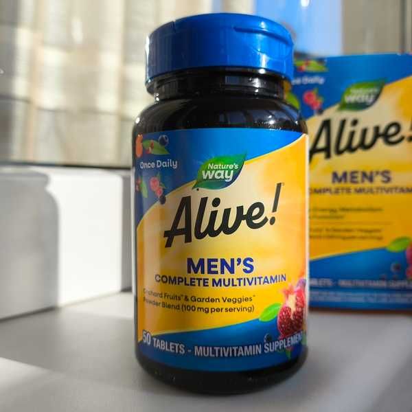 Alive США Мультивитамины для мужчин и мультиминералы, мужские витамины