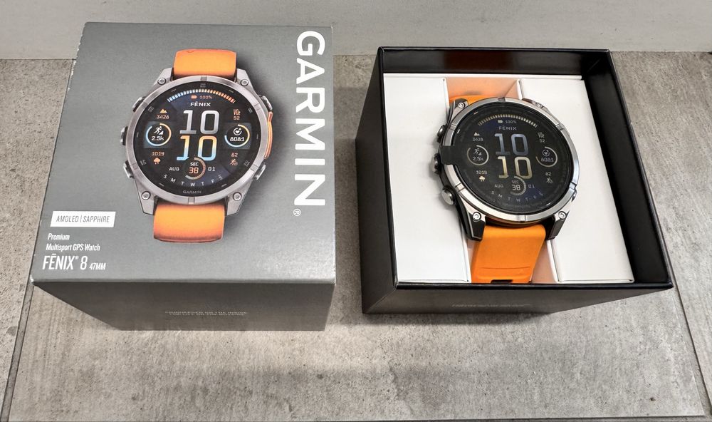 Nowy Garmin Fenix 8 47 mm Amoled Sapphire Titanium