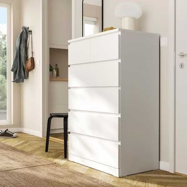 MALM Ikea Komoda 6 szuflad, biały, 80x123 cm Nowa w kartonach