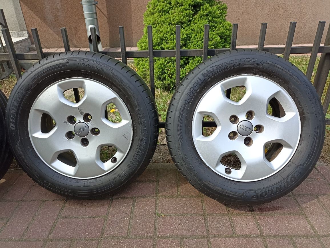 Opony letnie Dunlop  Outside na felgach aluminiowych 205/60/R15