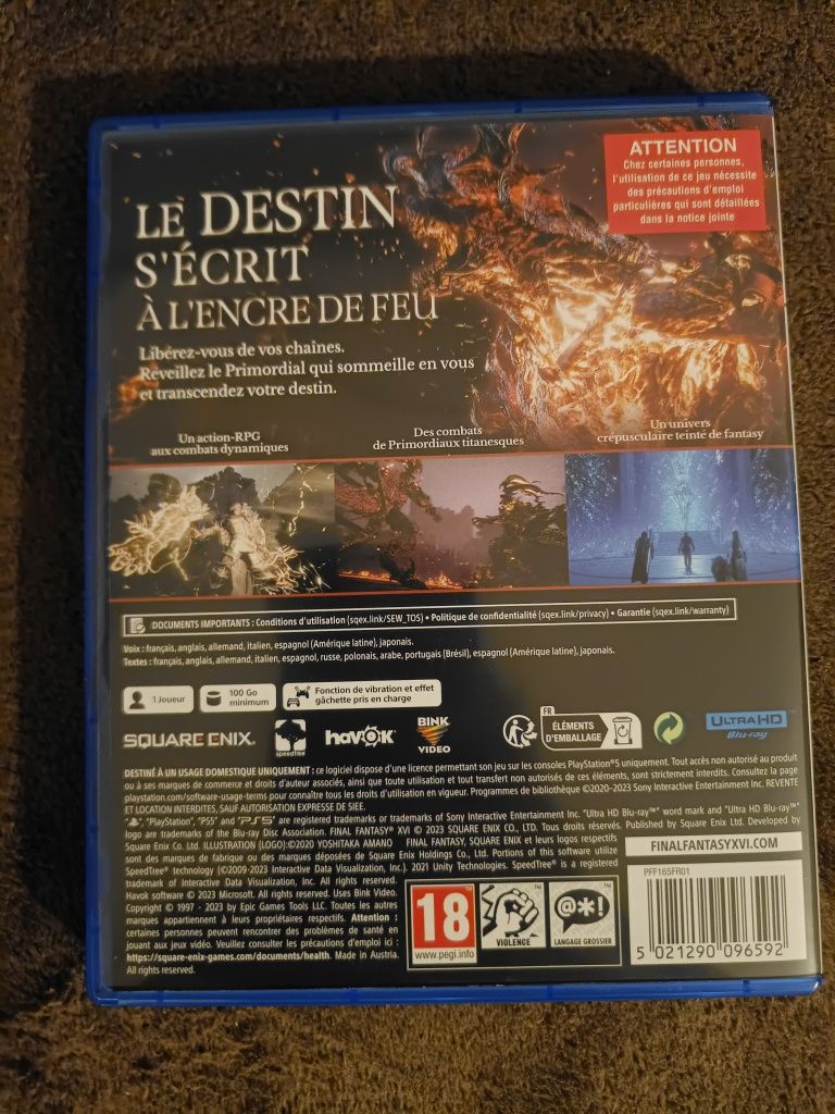 Final Fantasy XVI PLAYSTATION 5 (Final fantasy 16)