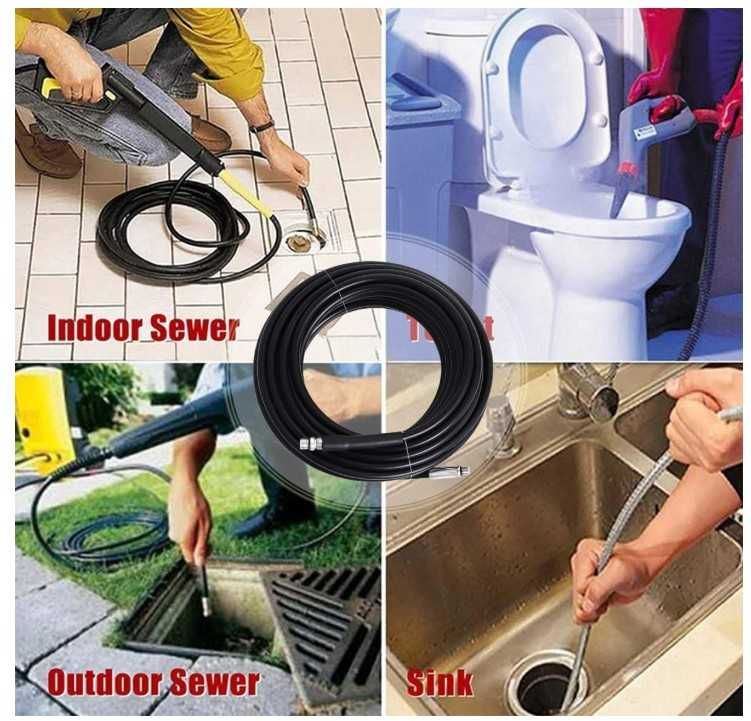 Wąż do czyszczenia rur 15m do myjek Karcher K2-K7 max 180bar