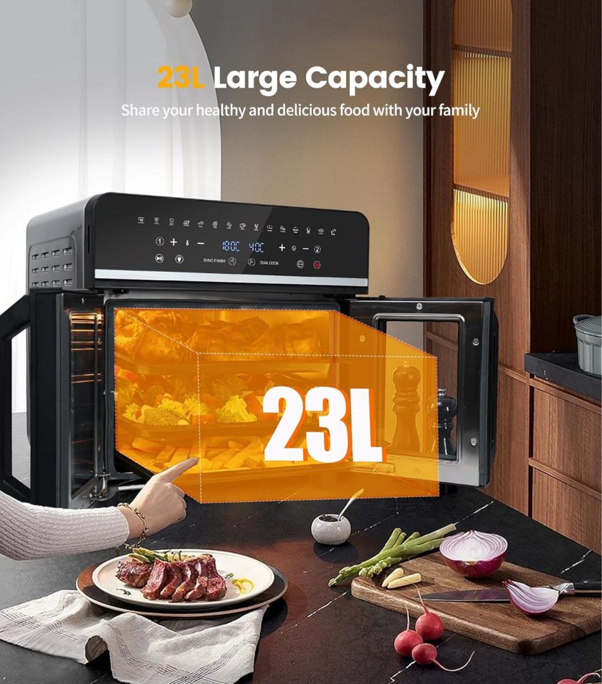 Mini Frytkownica Beztłuszczowa, Emphsism 23L piekarnik 1800W