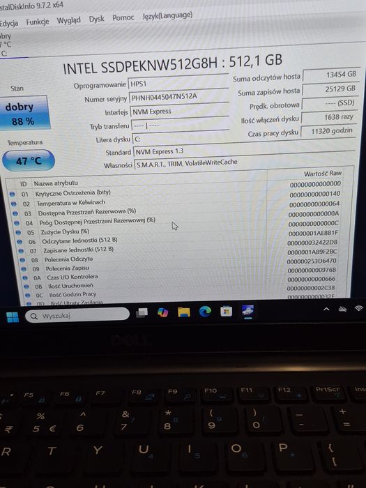 Dysk SSD M2 Nvme 512GB Intel win.11Pro (16)
