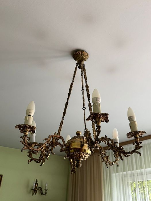 Żyrandol mosiężny