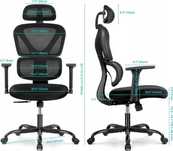 NOWY Fotel biurowy Ergonomiczny gamingowy pełna regulacja NOWY