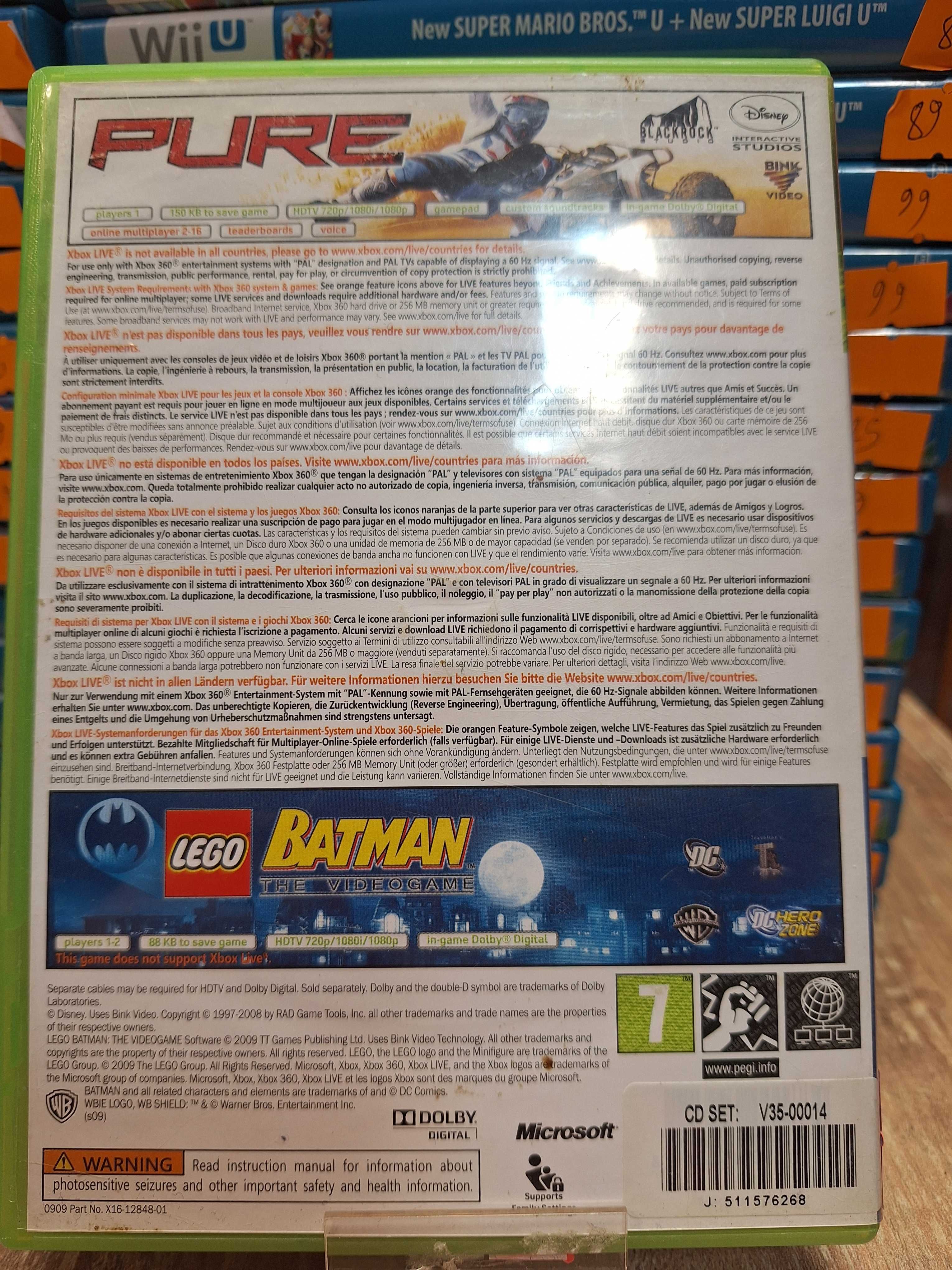Pure + LEGO Batman Double Pack Microsoft X360, Sklep Wysyłka Wymiana