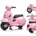Jeździk dla dziecka na akumulator skuter Vespa pudrowy różowy