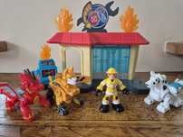Transformers rescue bots hasbro - stacja paliw + 3 tranformersy