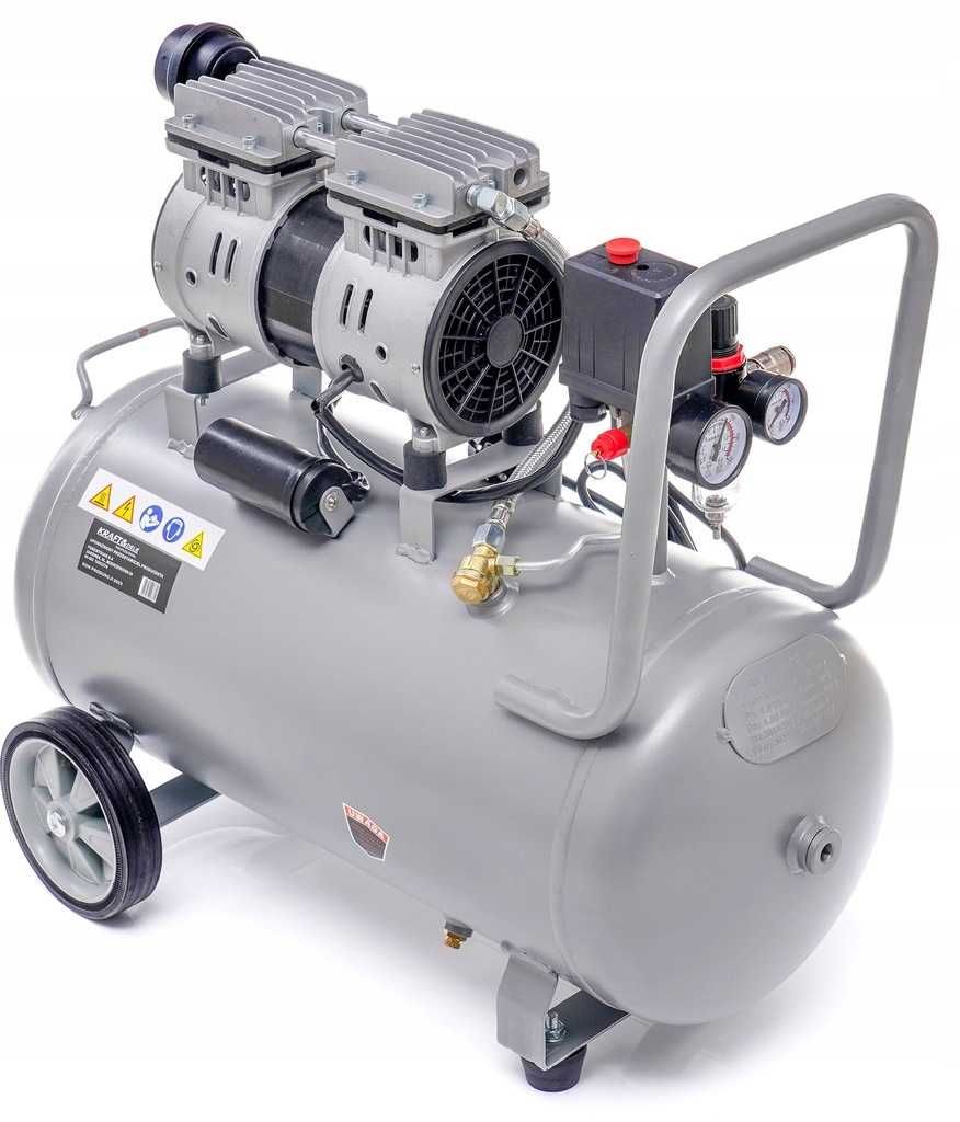 Kompresor Sprężarka Powietrza Bezolejowy 50L 1500W 1,5kw Cichy Sklep*