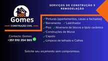 Serviços de remodelação e construção