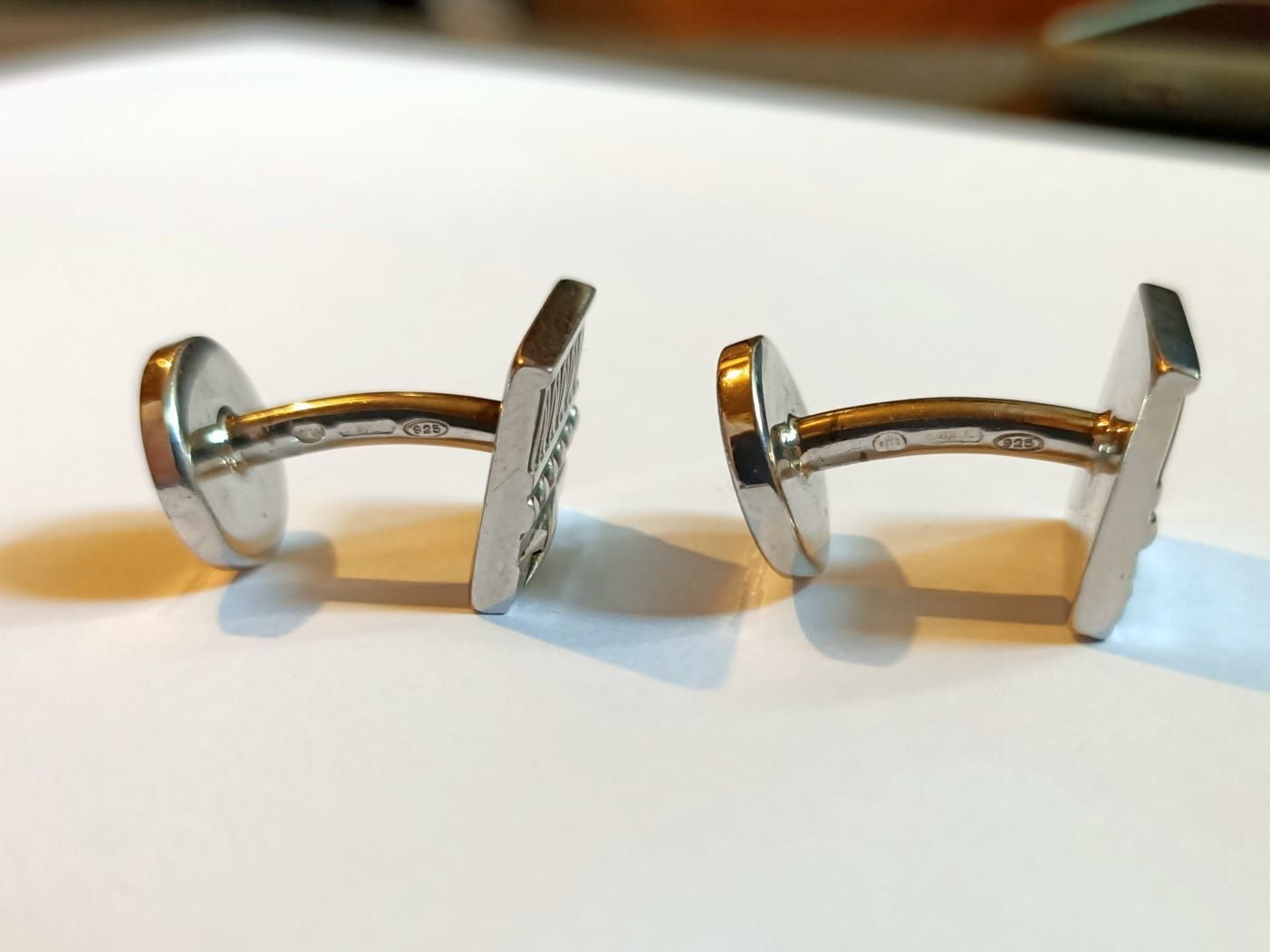 Spinki do mankietów koszuli Christofle Sterling 925 silver srebrne