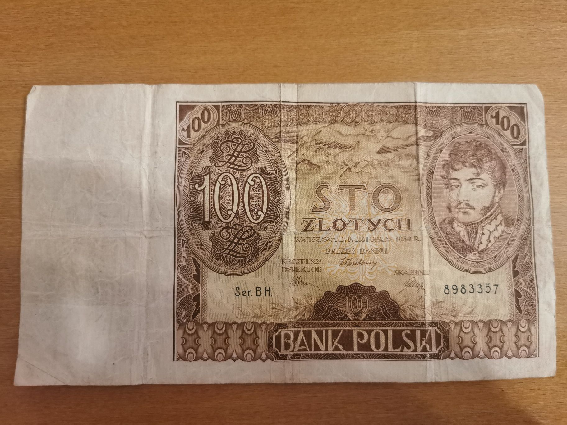 100 zł z 1934 roku seria BH