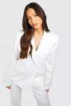 Boohoo 44 Xxl Marynarka Ivory Satyna J14533