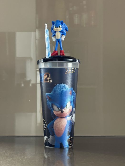 Sonic 2 kubek do picia wysoki Użyty raz Słomka nowa