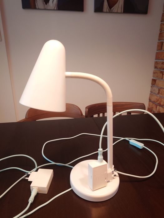 Lampka na biurko + kinkiet biały  Ikea zestaw