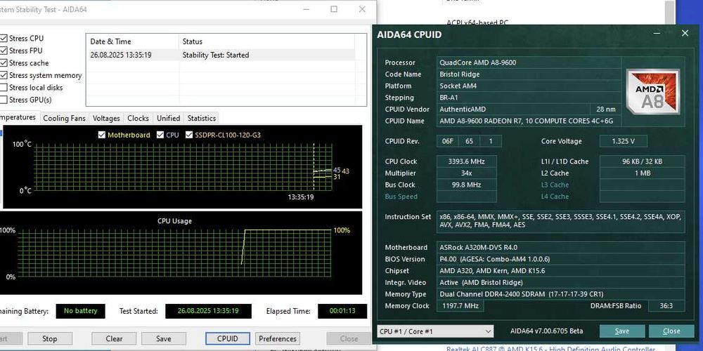 AM4 процесор з графікою > AMD A8-9600 4ядра 3.4ГГц.