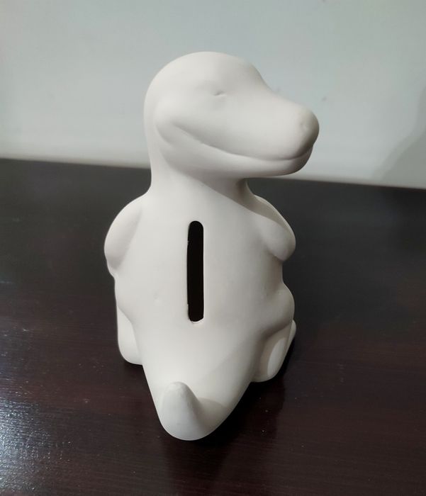 Skarbonka gipsowa ceramiczna do malowania Krokodyl Aligator maly