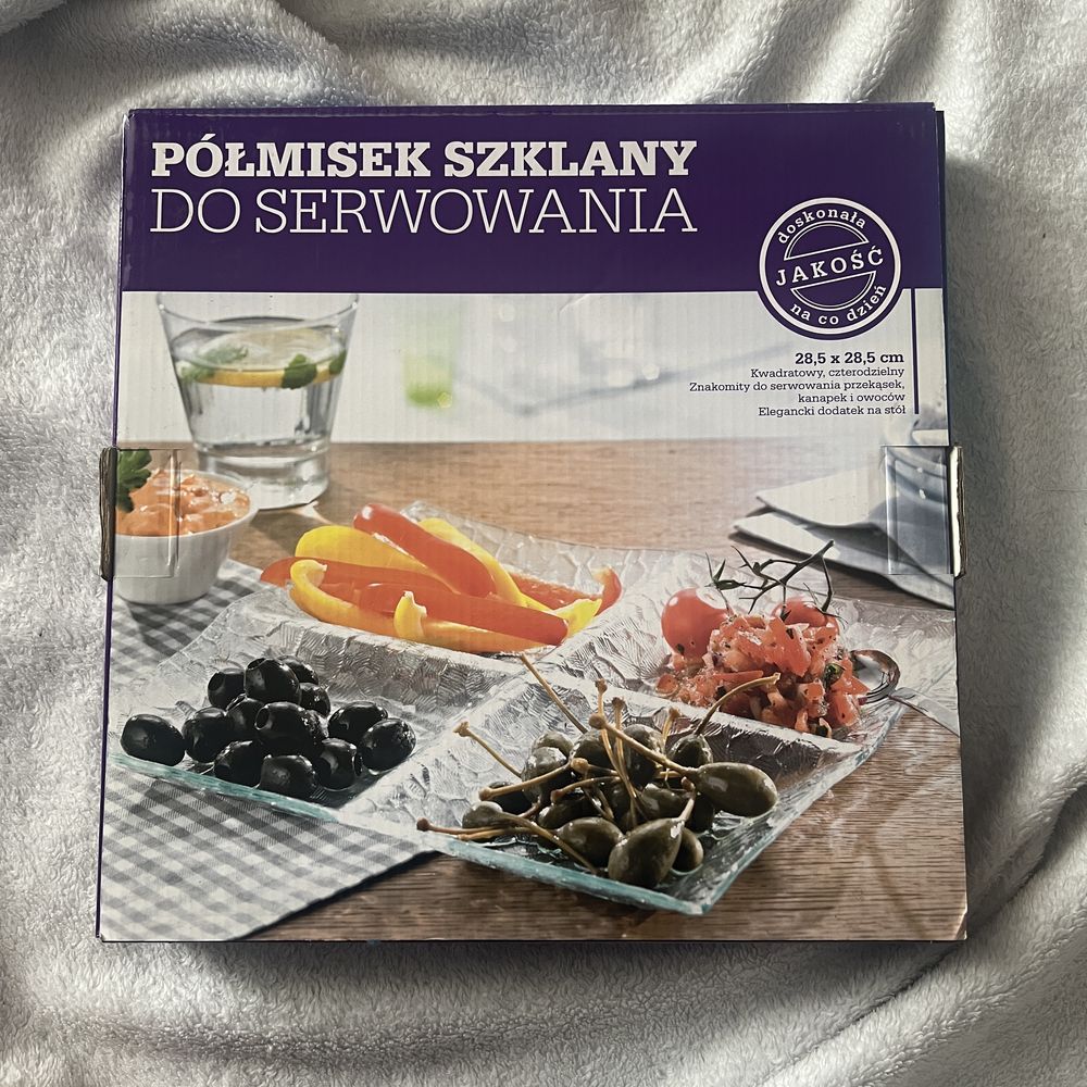 szklana taca/ półmisek