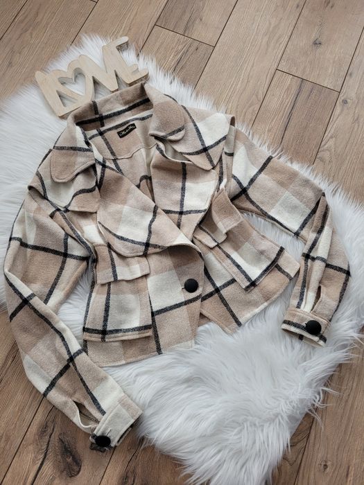 Kurtka żakiet narzutka krata Me&you polski produkt